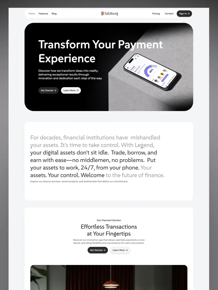 Salzburg, a Webflow finance template by Wedoflow