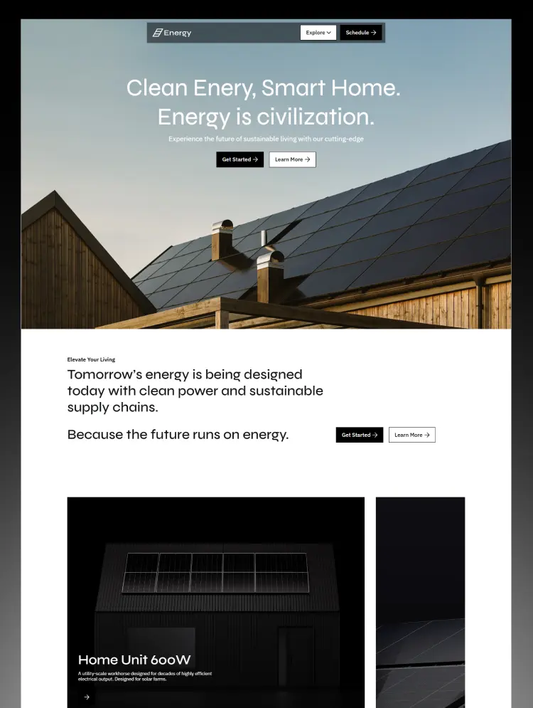 Solar, a Webflow startup template by Wedoflow